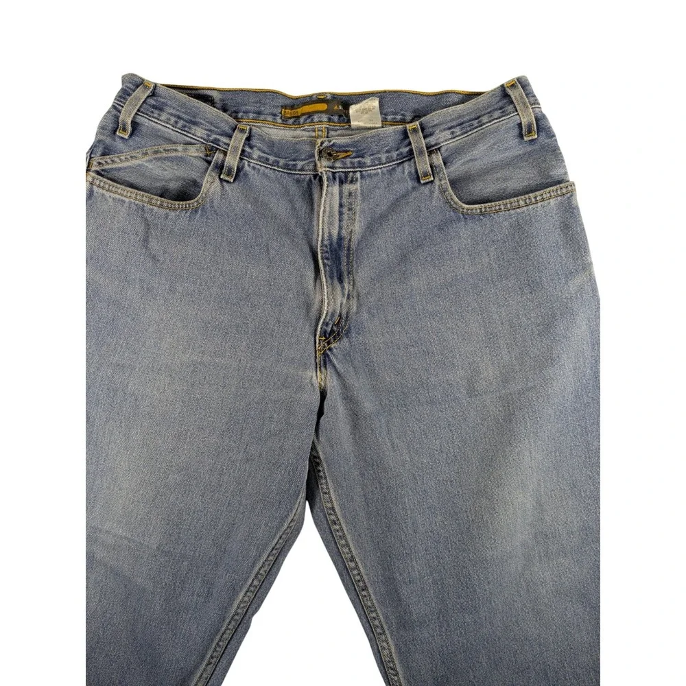 Vintage Silver Tab Baggy Jeans Y2K Mens Fits 34x27 Light Wash Denim Levi Strauss